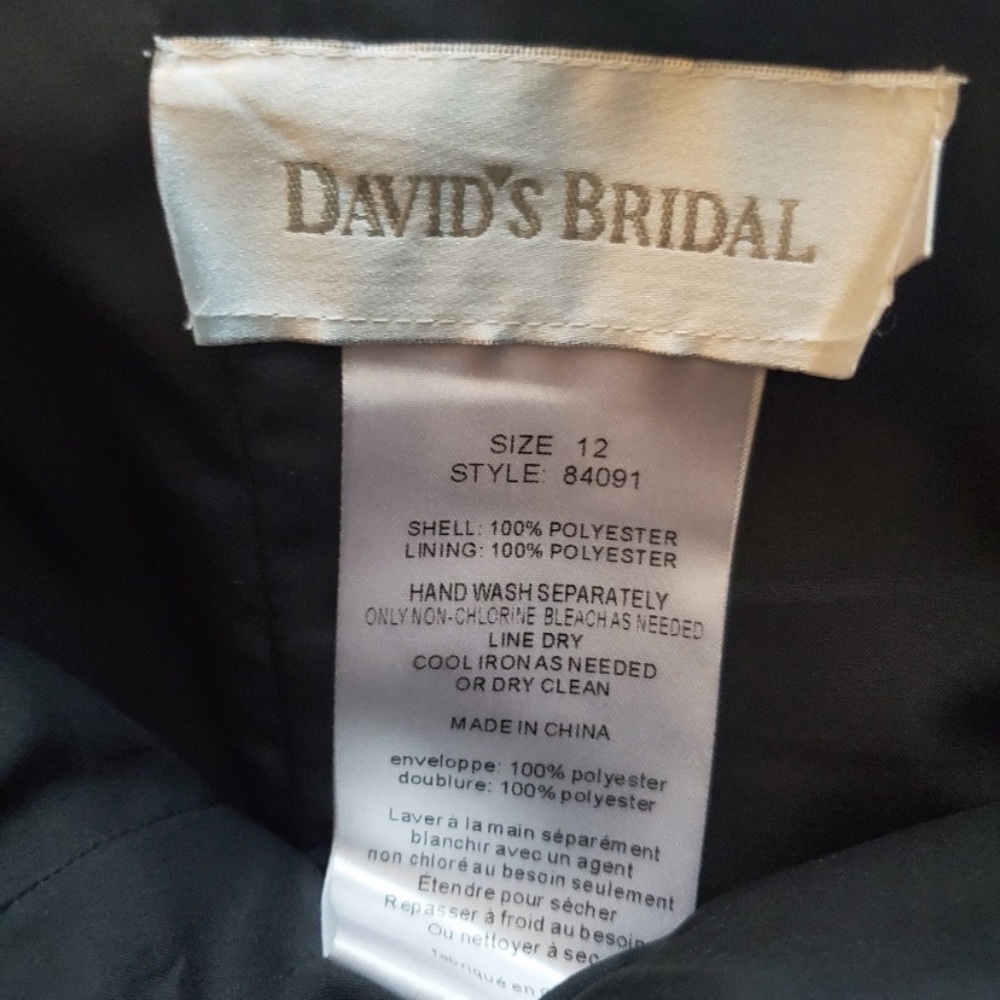 David’s Bridal Strapless Dress 🖤Bridesmaid /Guest - Picture 3 of 5